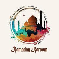 Ramadã kareem islâmico cheio cor Projeto vetor