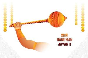 Hanuman Jayanti celebração cumprimento cartão fundo vetor