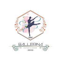 bailarina dança dentro balé movimento dança estilo logotipo modelo Projeto vetor para marca ou companhia e de outros