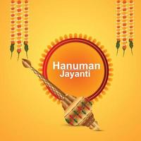 ilustração criativa de lord hanuman para hanuman jayanti background vetor