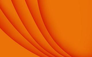 abstrato colorido laranja dinâmico camadas onduladas fundo de estilo papercut. vetor eps10
