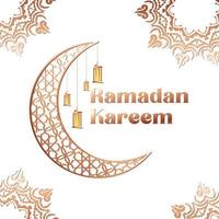 Prêmio vetor islâmico estilo Ramadã kareem e eid decorativo fundo