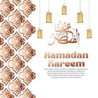 Prêmio vetor islâmico estilo Ramadã kareem e eid decorativo fundo
