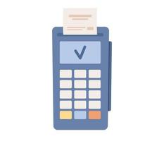 pos terminal ícone. máquina para Forma de pagamento do crédito cartão. nfc sem dinheiro transação conceito. vetor plano ilustração