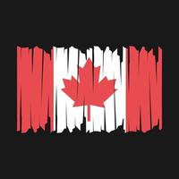 escova de bandeira do canadá vetor