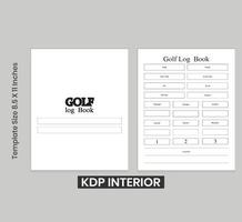 golfe registro livro Diário plano kdp vetor