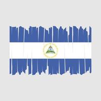 escova de bandeira da nicarágua vetor