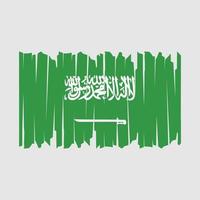 escova de bandeira da arábia saudita vetor