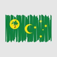 escova de bandeira das ilhas cocos vetor