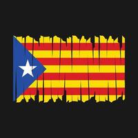 escova de bandeira da catalunha vetor