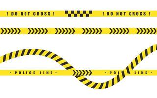 amarelo Atenção fitas definir. marcação fita. barreira fita. Cuidado fitas. vetor escalável gráficos