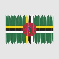 escova bandeira dominica vetor