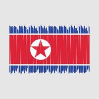 escova de bandeira da coreia do norte vetor