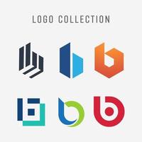 conjunto de modelo de design de logotipo criativo letra b. ícones para tecnologia de negócios digital. vetor