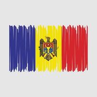 escova de bandeira da moldova vetor