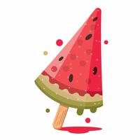 Ilustração divertida de picolé de melancia
