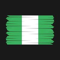 escova de bandeira da nigéria vetor