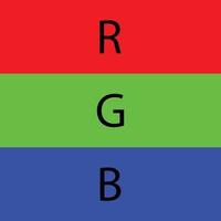 básico rgb cor modo vermelho, verde, azul vetor