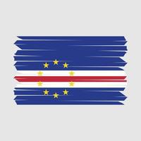 escova de bandeira de cabo verde vetor