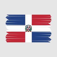 escova de bandeira da república dominicana vetor