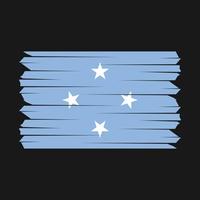 escova de bandeira da micronesia vetor