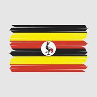 escova de bandeira uganda vetor