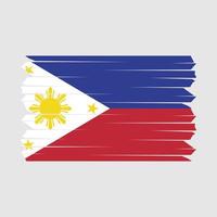 pincel de bandeira filipinas vetor