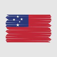 escova de bandeira de samoa vetor