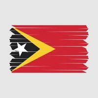 escova de bandeira de timor leste vetor