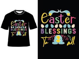 Páscoa bênçãos para todos, Páscoa dia t camisa, hoppy Páscoa t camisa, Páscoa Coelho camiseta vetor