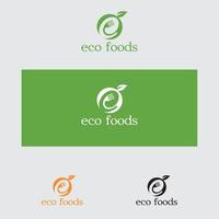 eco food logo emblemas vector design templates