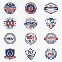 modelos de design de vetores de emblemas de logotipo americano dos EUA