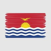 escova de bandeira de kiribati vetor