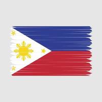 pincel de bandeira filipinas vetor