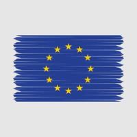 escova de bandeira europeia vetor