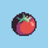 pixel arte ilustração tomate. pixelizada tomate. vermelho tomate pixelizada para a pixel arte jogos e ícone para local na rede Internet e vídeo jogo. velho escola retrô. vetor