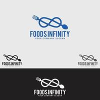 modelo de design de logotipo de alimentos infinito vetor