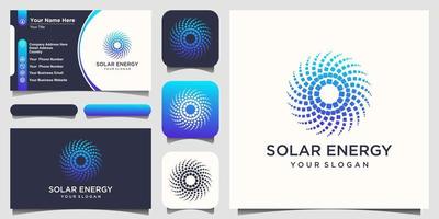 vetor de designs de logotipo de energia solar, logotipo de energia solar