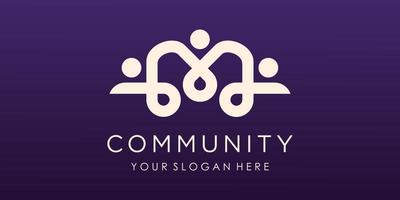 pessoas comunidade logotipo vetor Projeto. logotipo modelo pode representar unidade e solidariedade dentro grupo