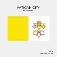 bandeira nacional da cidade do vaticano vetor