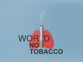 Pare fumar Projeto. mundo não tabaco dia conceito ilustração vetor