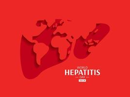 mundo hepatite dia ilustração. fígado Câncer consciência conceito Projeto vetor