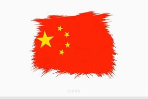 grunge bandeira do China, vetor abstrato grunge escovado bandeira do China.