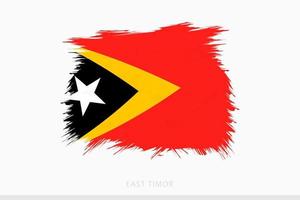 grunge bandeira do leste timor, vetor abstrato grunge escovado bandeira do leste timor.