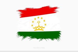 grunge bandeira do tadjiquistão, vetor abstrato grunge escovado bandeira do tadjiquistão.