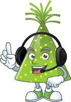 desenho animado personagem do verde festa chapéu vetor