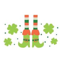 santo patrick's dia vetor ilustração conceito irlandês pernas sapato duende
