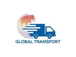 global transporte logotipo vetor
