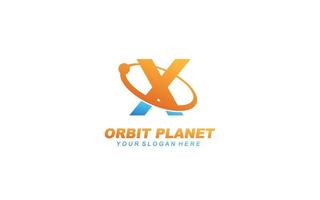 x planeta logotipo Projeto inspiração. vetor carta modelo Projeto para marca.
