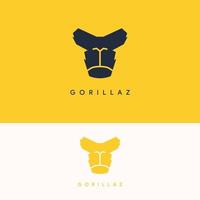 elegante simples gorila macaco logotipo modelo vetor